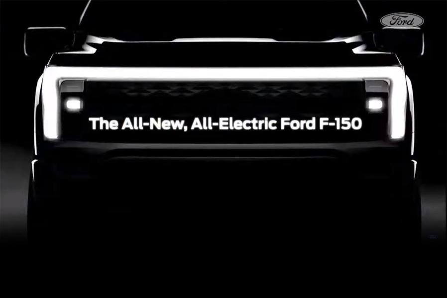 All-Electric Ford F-150 Shows Off Dramatic New Face