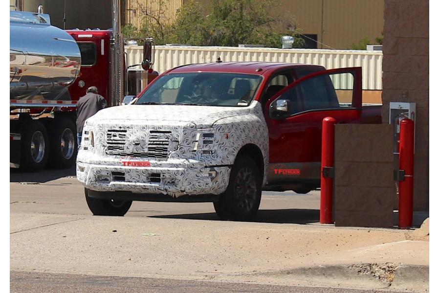 This 2020 Nissan Titan Prototype Reveals a Little More Headlight and Grille Design Before Official Debut (Spied)